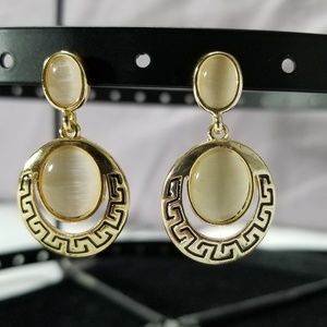 Aztec opal earrings